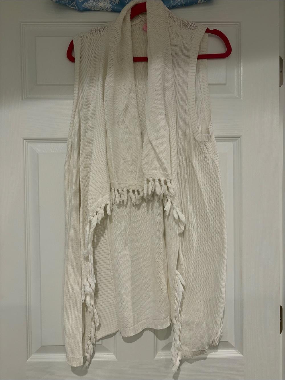 Lilly Pulitzer Cream Tassel Knit Throw